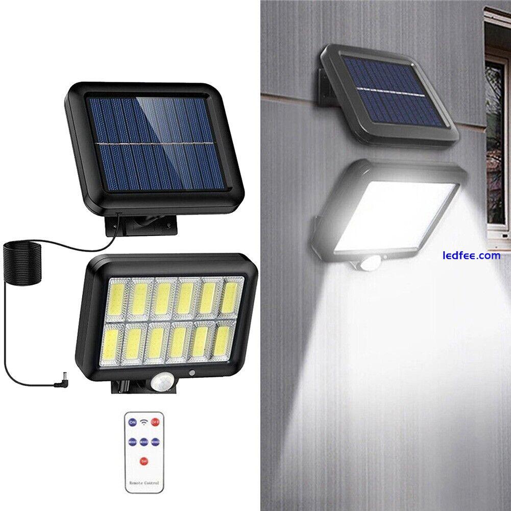 1000W Solar Panel 120 LED Street Light Motion Sensor In/Outdoor Garage Wall Lamp 0 