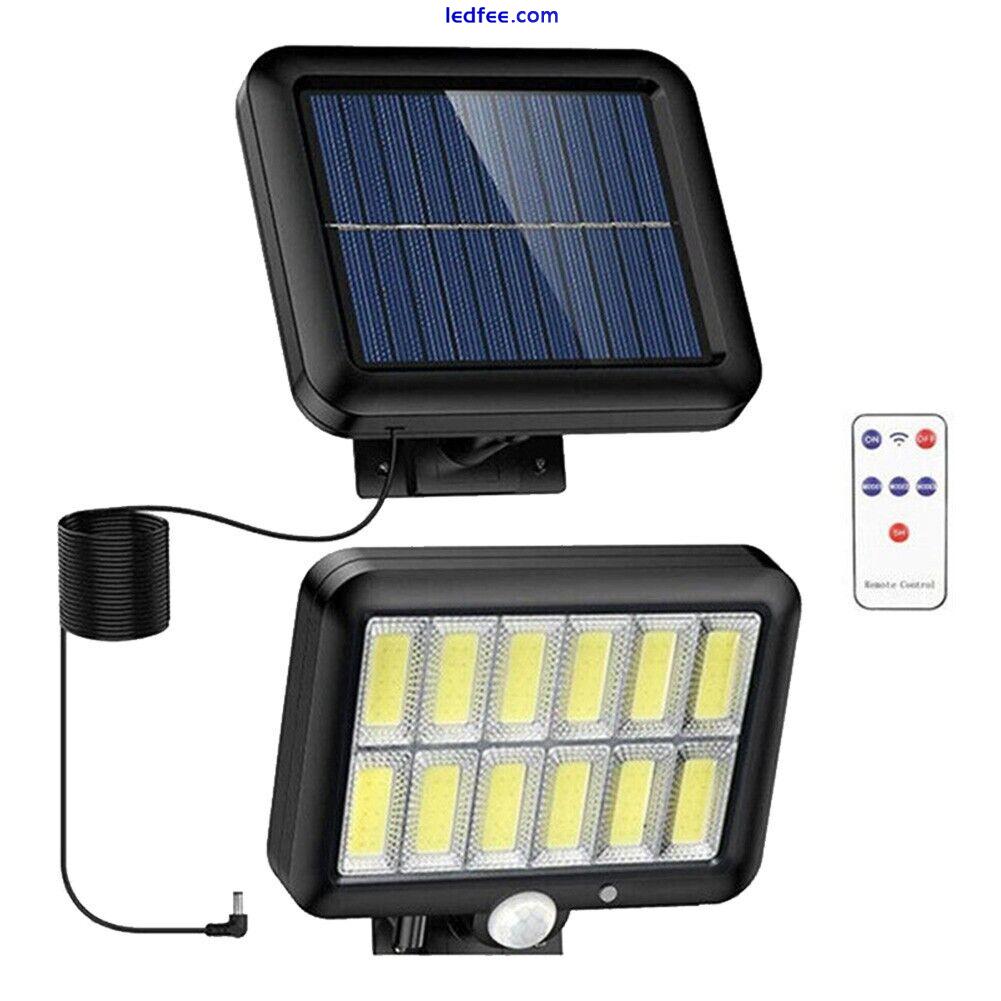 1000W Solar Panel 120 LED Street Light Motion Sensor In/Outdoor Garage Wall Lamp 2 