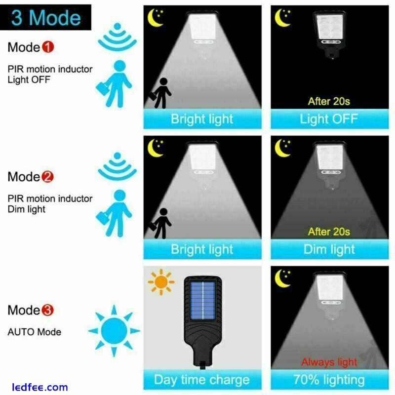 LED Solar Light PIR Motion Sensor Security Lamp Outdoor Street Wall Yard Garden 3 