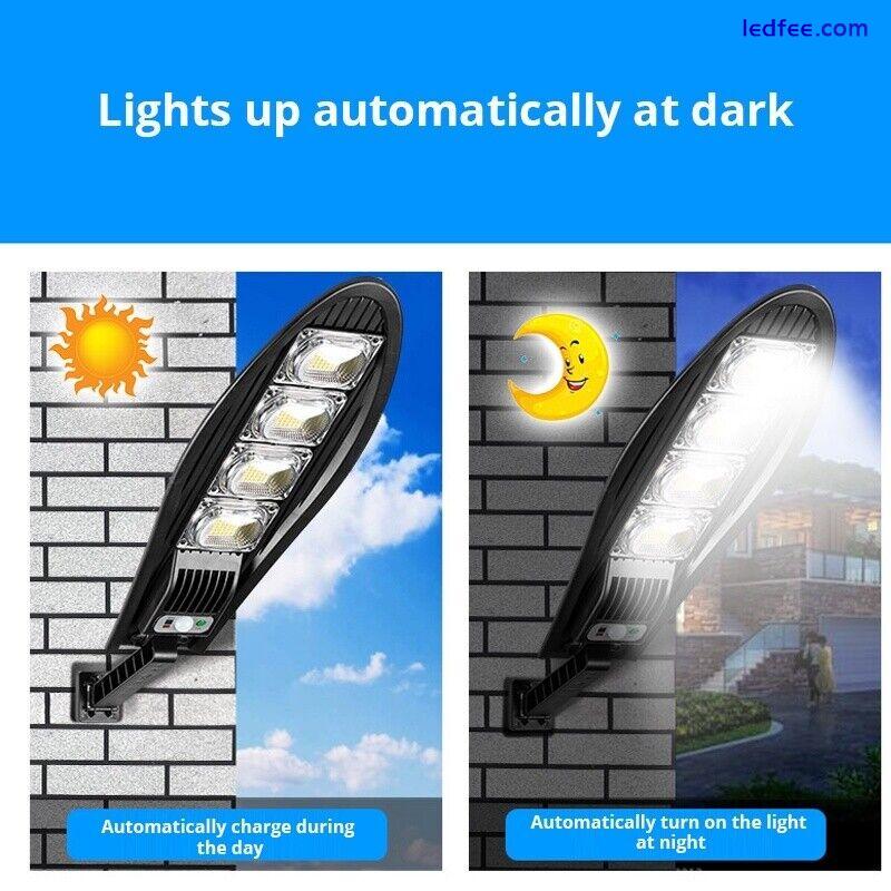 Outdoor Solar Street Light Dusk to Dawn Solar Motion Light Yard Garage Road Lamp 3 