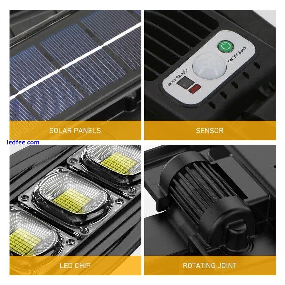 Outdoor Solar Street Light Dusk to Dawn Solar Motion Light Yard Garage Road Lamp 4 