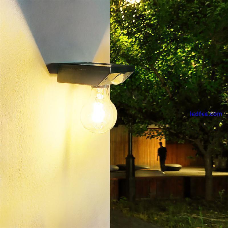 Outdoor LED Solar Bulb Light Garden Motion Sensor Solar Wall Street Wall Lamp 2 