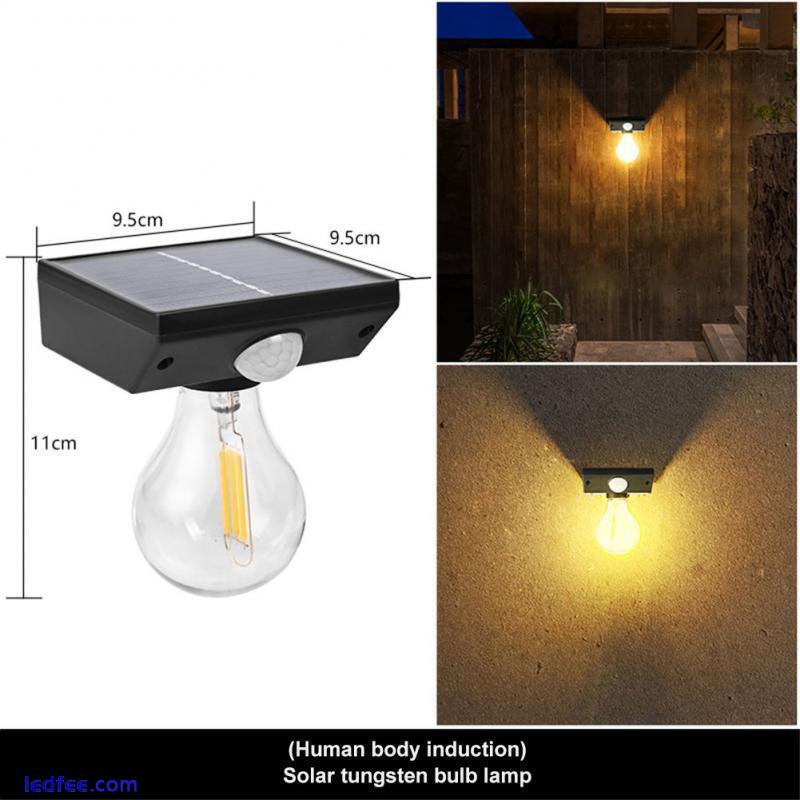 Outdoor LED Solar Bulb Light Garden Motion Sensor Solar Wall Street Wall Lamp 4 