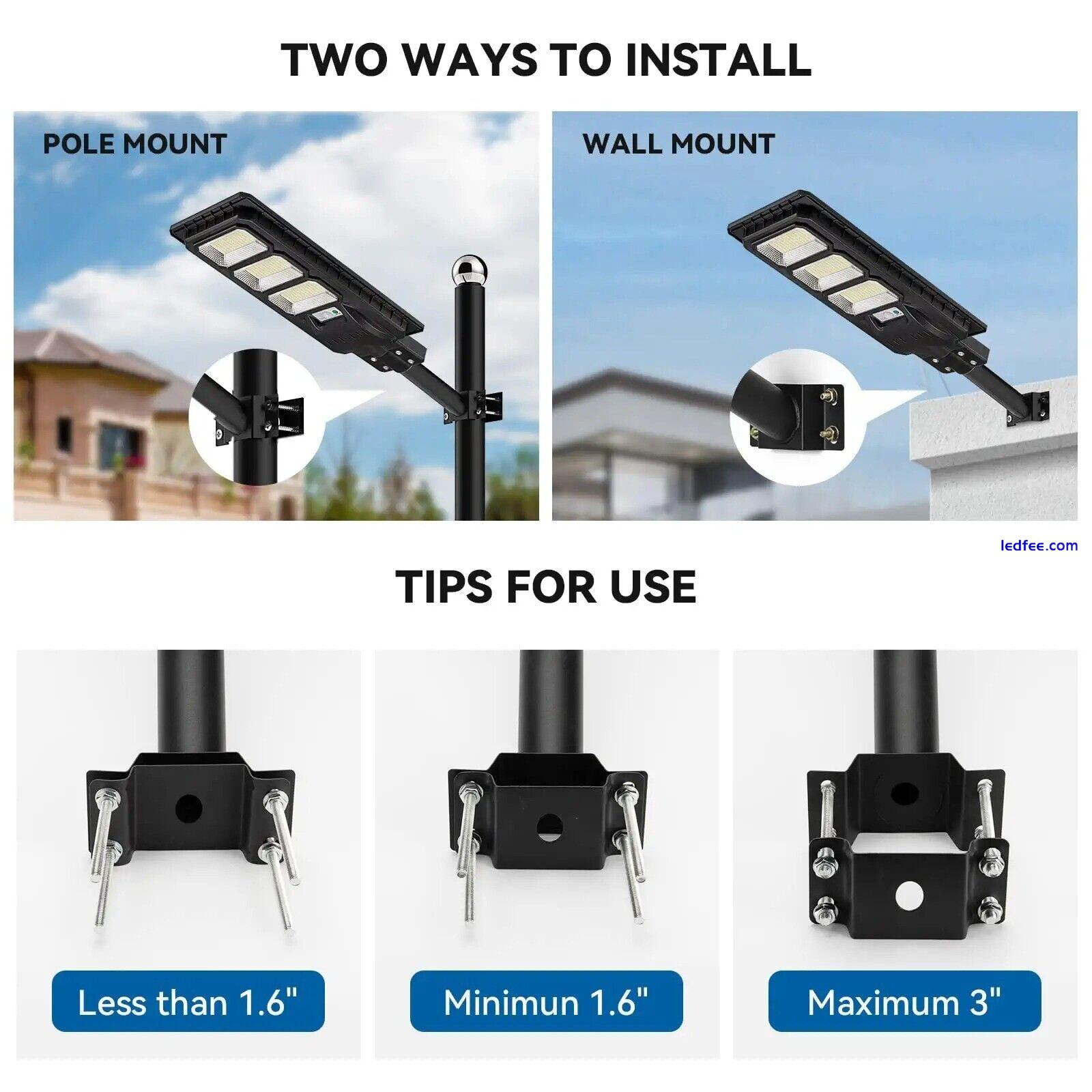 180W Solar Street Lights 18000 Lumens  9500K Solar LED Street Lights 3 