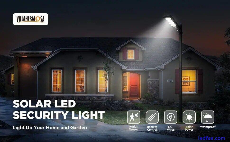 180W Solar Street Lights 18000 Lumens  9500K Solar LED Street Lights 5 