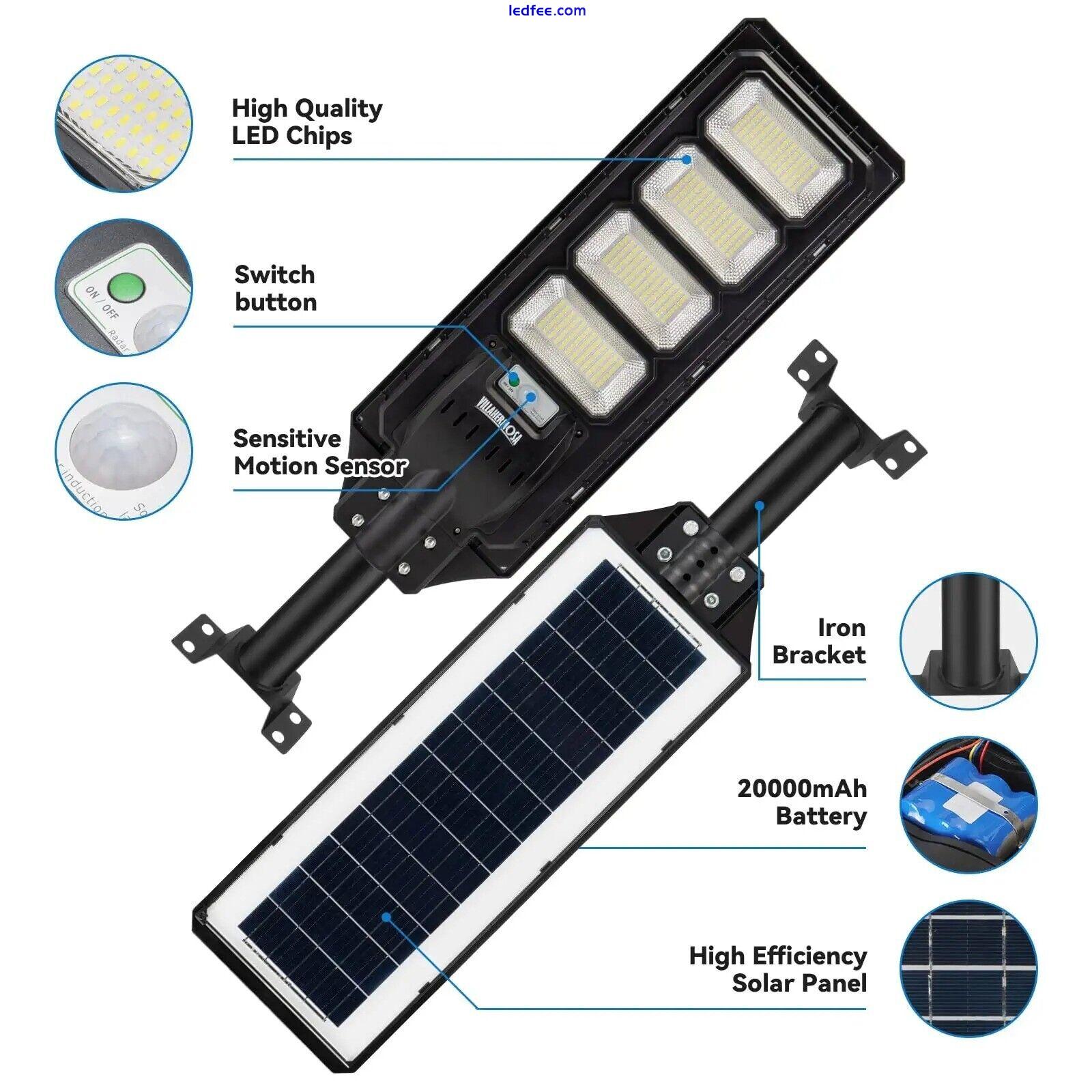 180W Solar Street Lights 18000 Lumens  9500K Solar LED Street Lights 0 