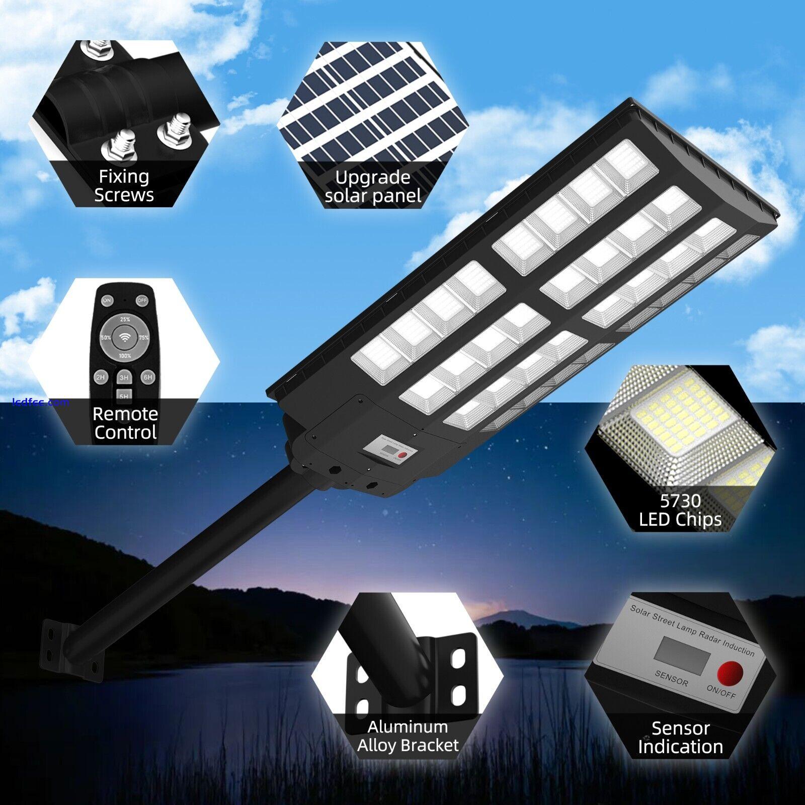 990000LM LED Solar Motion Sensor Light Garden Outdoor Street light Wall Lamp 2 