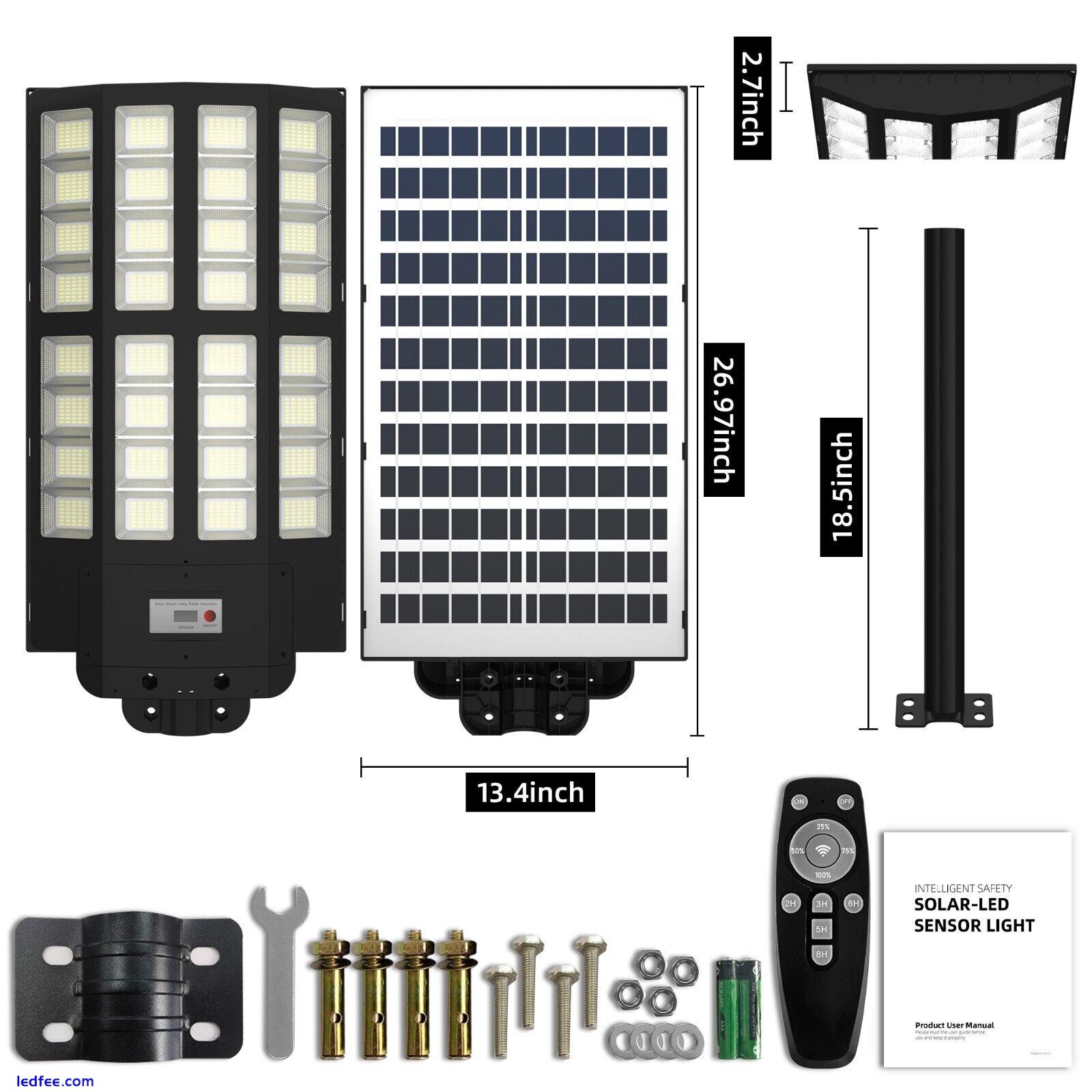 990000LM LED Solar Motion Sensor Light Garden Outdoor Street light Wall Lamp 4 