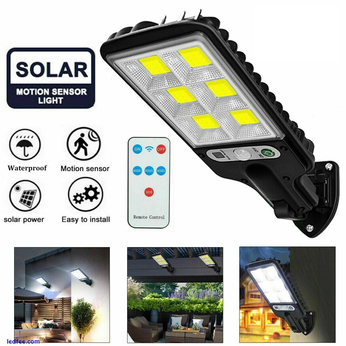 1200W LED Solar Wall Light PIR MotionSensor Outdoor Garden Security Street Lamps 0 