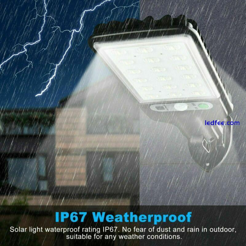 1200W LED Solar Wall Light PIR MotionSensor Outdoor Garden Security Street Lamps 1 