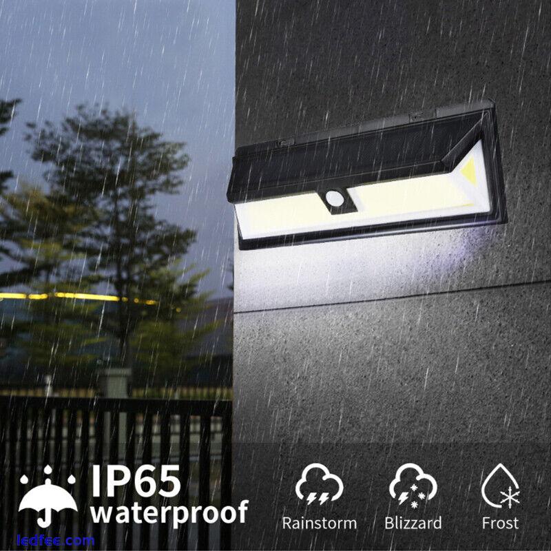 54/90/118 LED Solar Wall Light Motion Sensor Outdoor Garden Security Street Lamp 5 