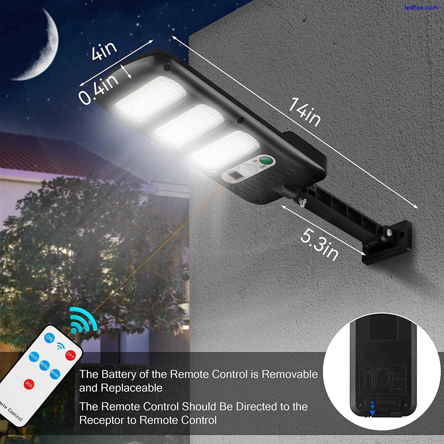 990000LM LED Solar Flood Light Security Motion Sensor Outdoor Yard Street Wall 2 