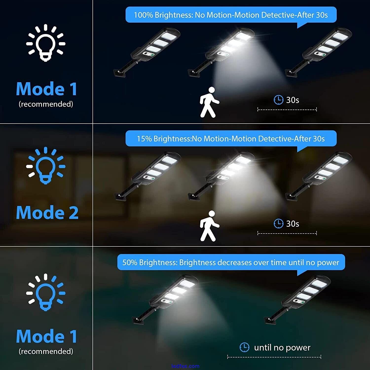 990000LM LED Solar Flood Light Security Motion Sensor Outdoor Yard Street Wall 4 