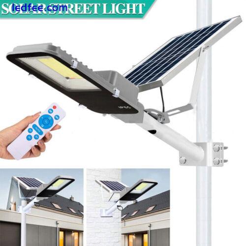 200W Solar Street Light Outdoor Aluminum Road Lamp Garden Spotlight Dusk to Dawn 0 