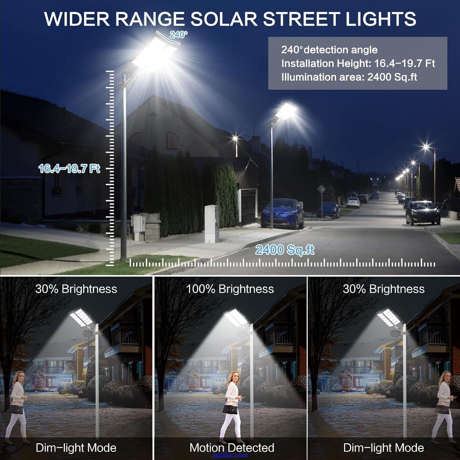 Solar Wall Lights Pathway Motion Sensor 3000W LED Bulb Outdoor Lamp Waterproof 2 