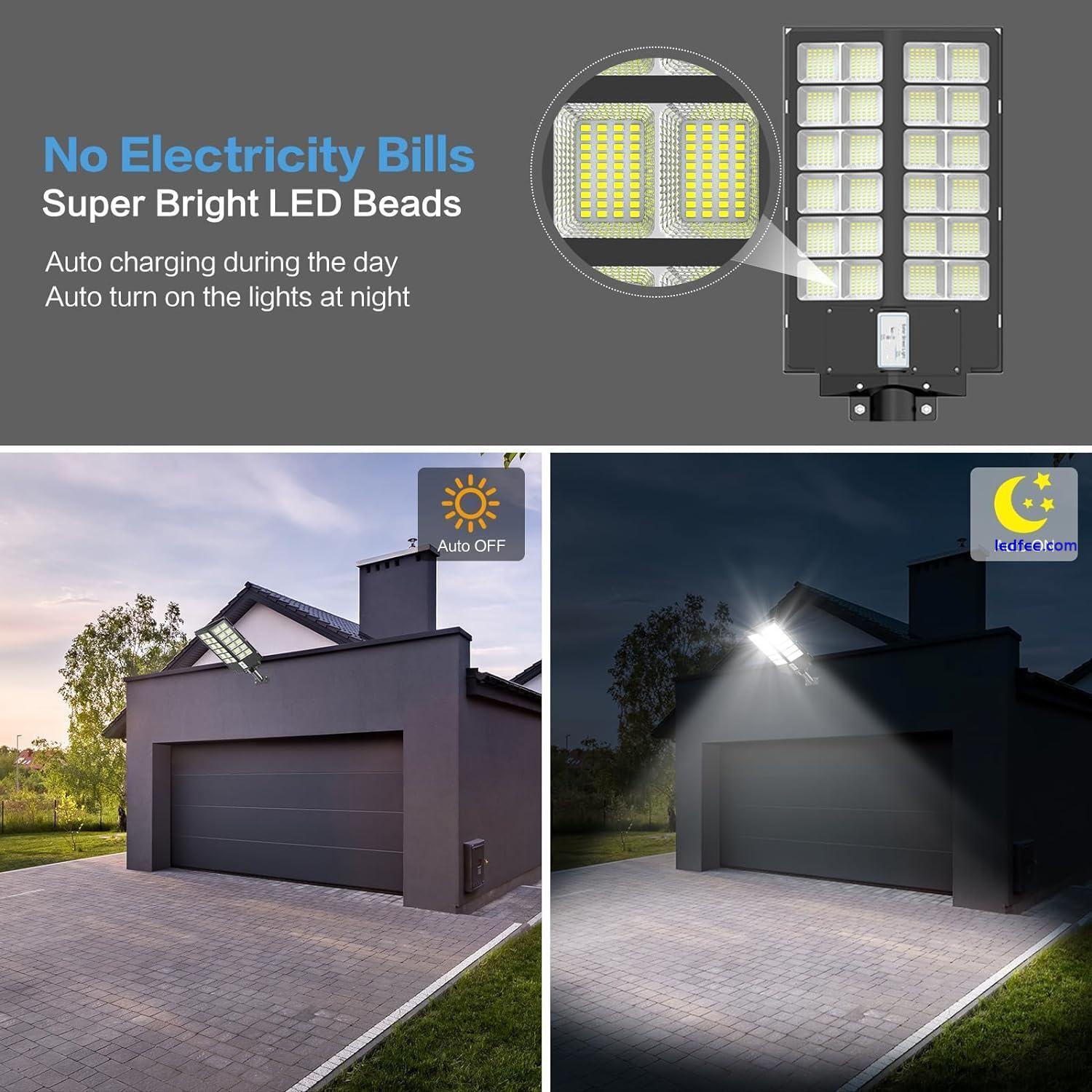Solar Wall Lights Pathway Motion Sensor 3000W LED Bulb Outdoor Lamp Waterproof 1 