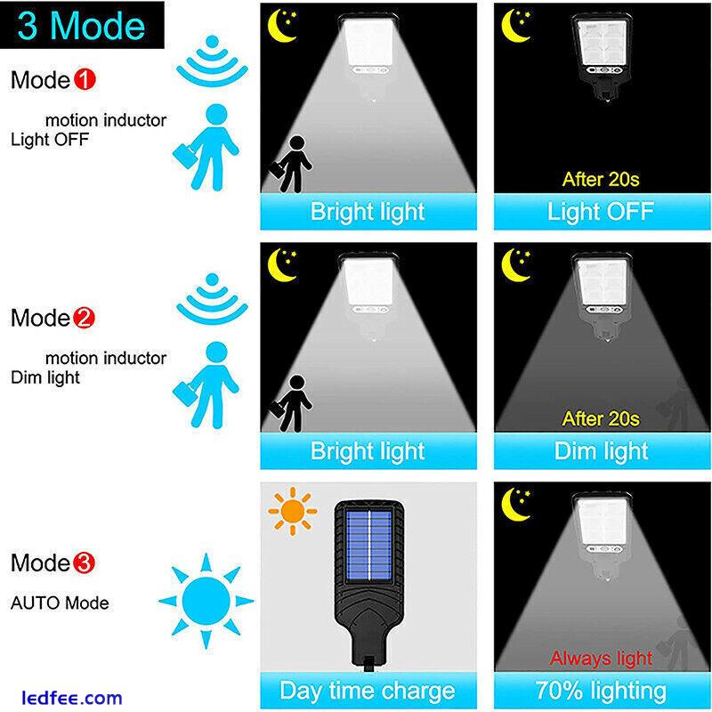 1000000LM LED Solar Motion Sensor Light Bright Garden Outdoor Street Wall Lamp 4 