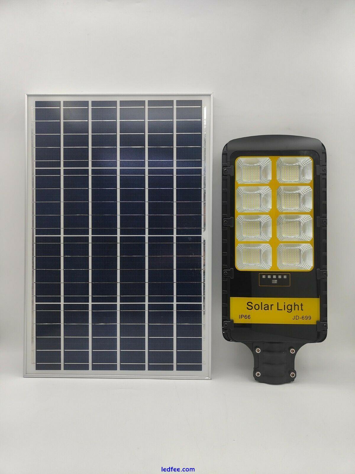 200W LED Solar Street Light 6000K Road Lamp Outdoor With Wall/Pole Mount/Remote 0 