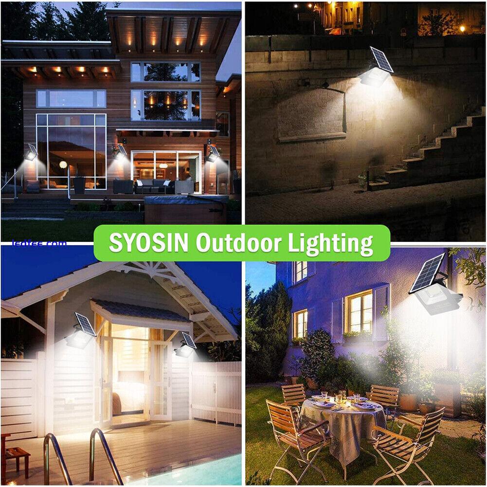 500W LED Solar Floodlight Panel Street Lights Outdoor Yard Waterproof W/ Remote 1 