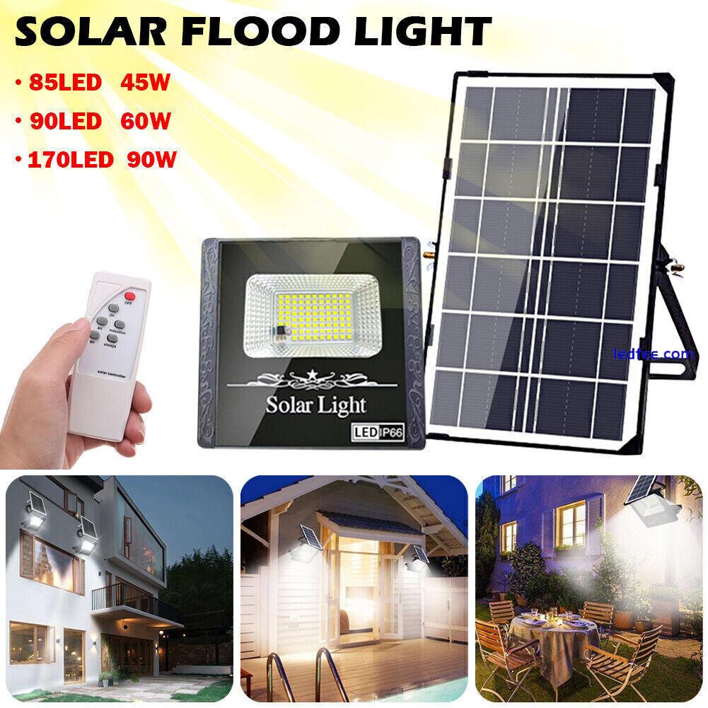 500W LED Solar Floodlight Panel Street Lights Outdoor Yard Waterproof W/ Remote 0 