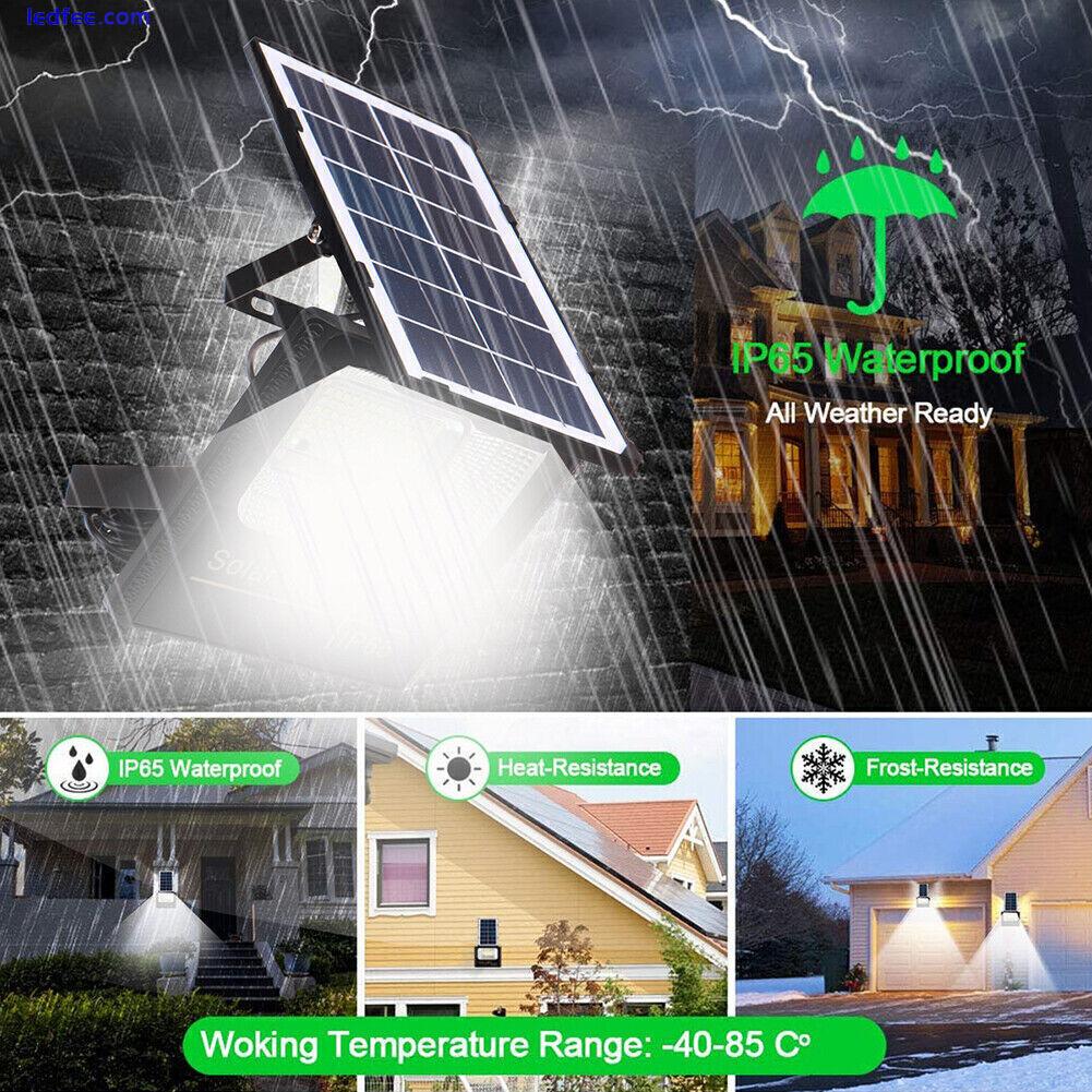 500W LED Solar Floodlight Panel Street Lights Outdoor Yard Waterproof W/ Remote 4 