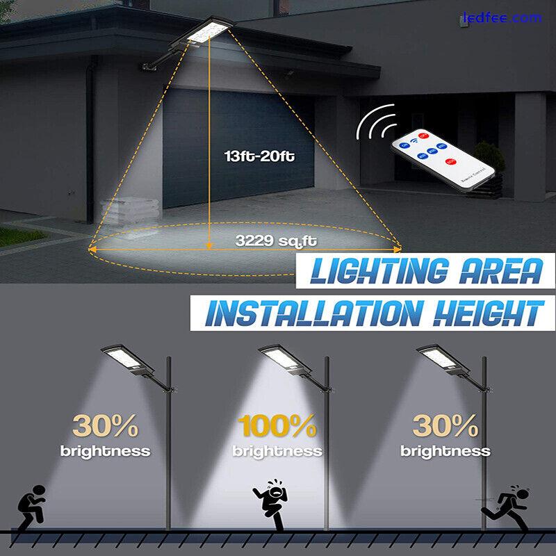 8000LM Outdoor Commercial Solar Street Light Motion Sensor Dusk To Dawn RoadLamp 1 