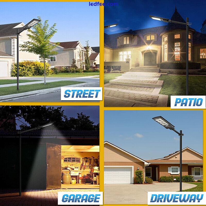 8000LM Outdoor Commercial Solar Street Light Motion Sensor Dusk To Dawn RoadLamp 4 