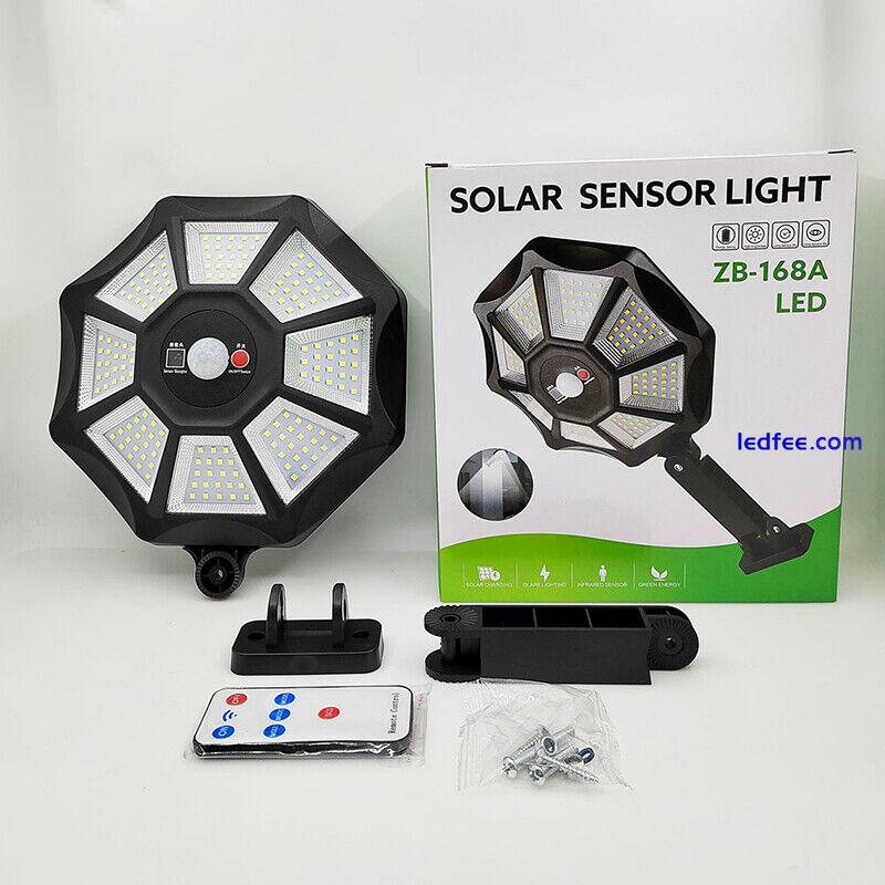 Solar LED FloodLight Dusk to Dawn Motion Sensor Waterproof Street Light 1-4PKS 4 