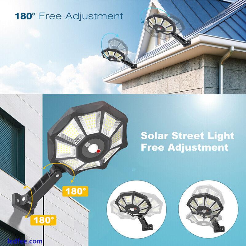 Solar LED FloodLight Dusk to Dawn Motion Sensor Waterproof Street Light 1-4PKS 2 