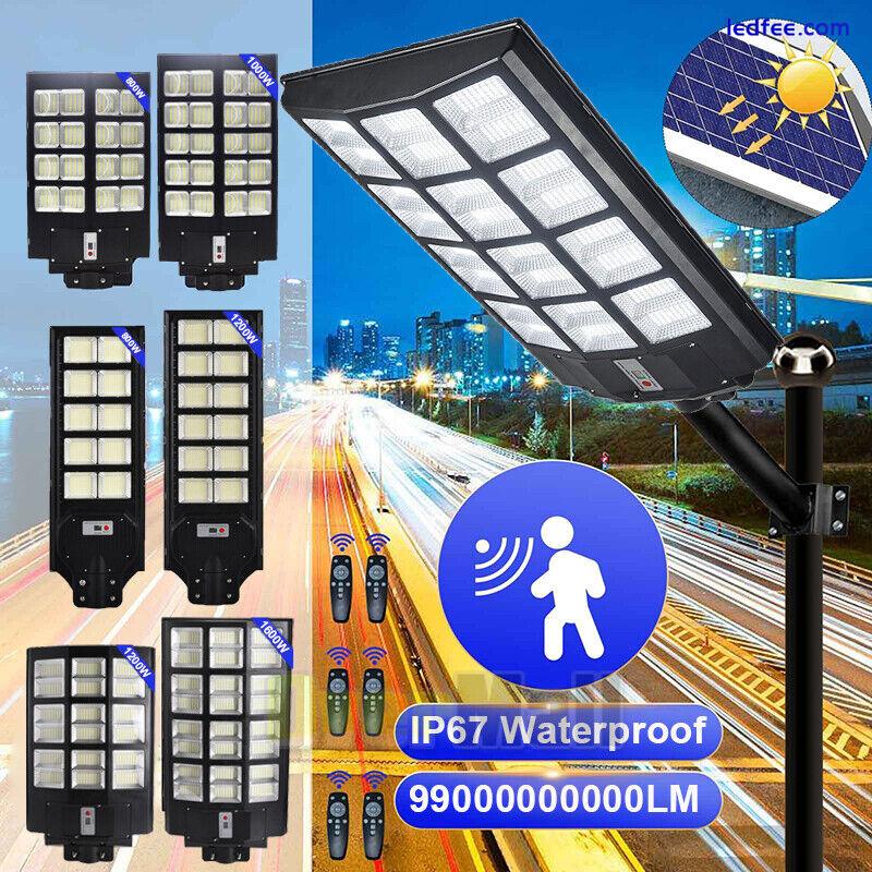 Commercial 99000000LM Solar LED Street Light Outdoor PIR Motion Sensor Road Lamp 2 