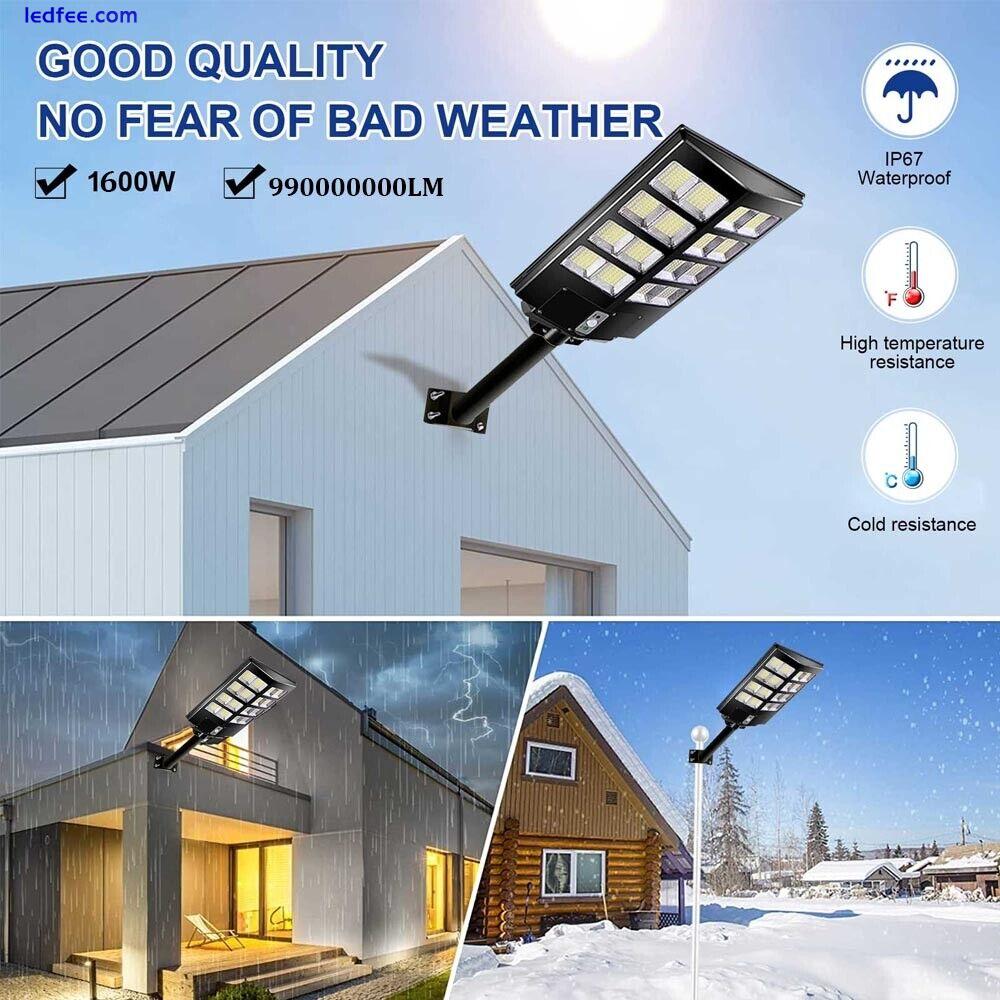 Super Bright 9900000000LM Commercial Solar Street Lights Dusk To Dawn Wall Lamp 4 