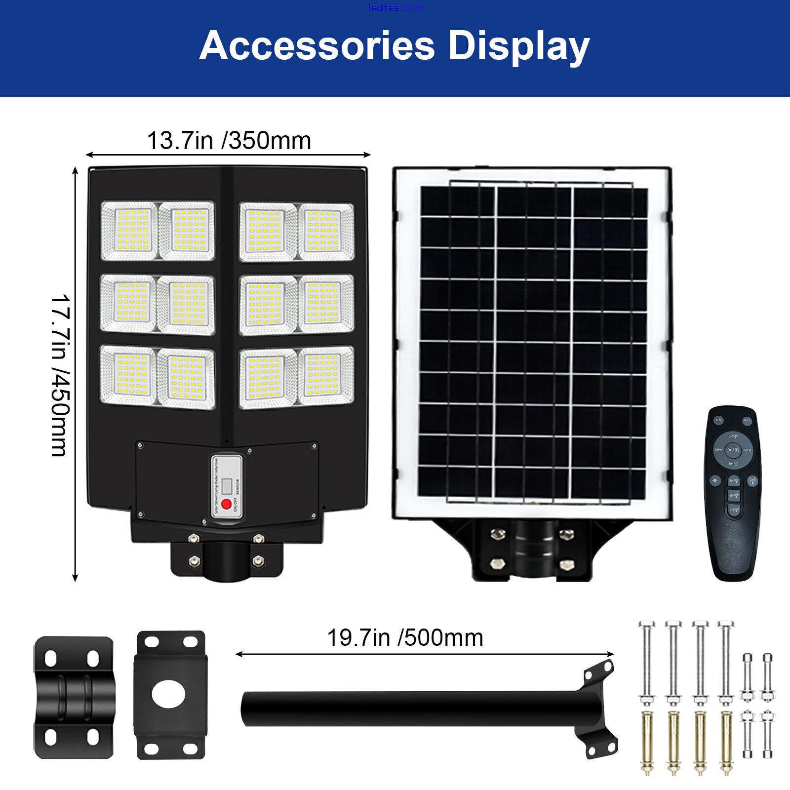 Super Bright LED Solar Street Light Outdoor Security Sensor Dusk to Dawn Lamp 0 