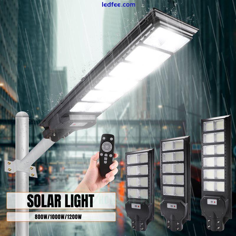 LED Street Light Solar Power with Pole Remote Control Motion Sensor Waterproof  0 