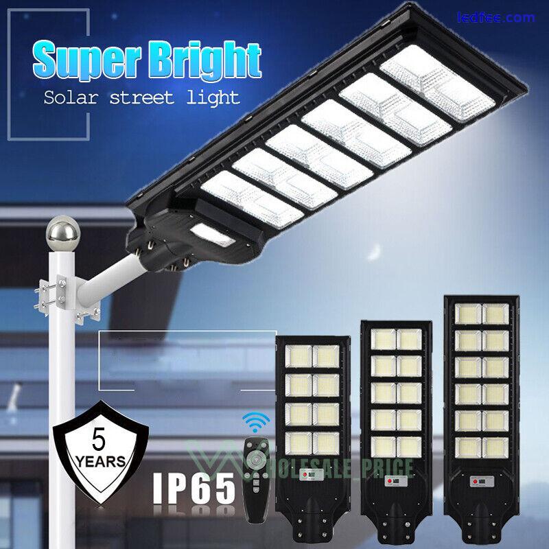 LED Street Light Solar Power with Pole Remote Control Motion Sensor Waterproof  3 