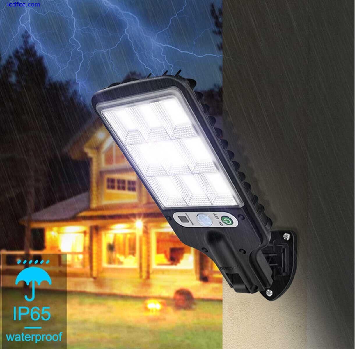 72 LED Solar Flood Light Security Motion Sensor Wall Street Yard Outdoor Lamp 4 