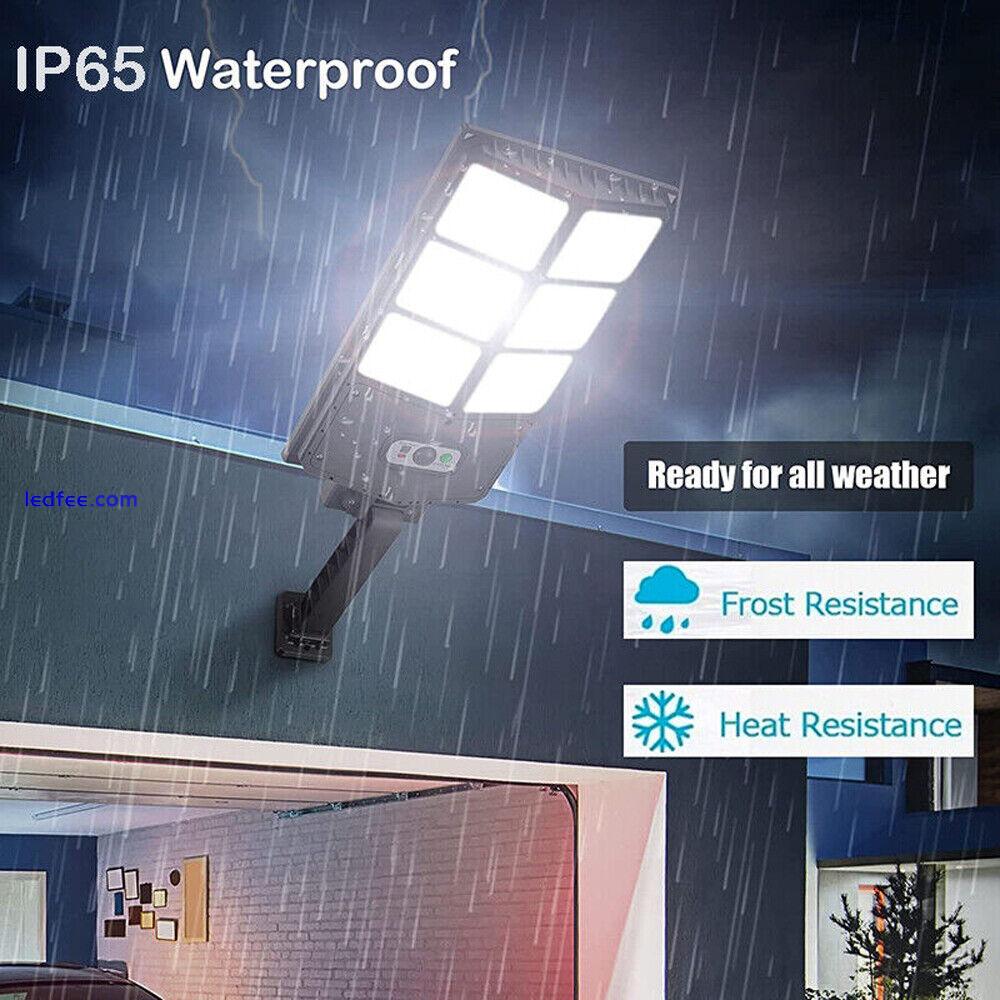 Solar Street Light Motion Sensor Commercial Outdoor Dusk To Dawn Huge Road Lamps 2 