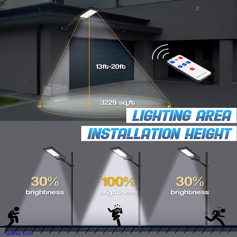 Solar Street Light Motion Sensor Commercial Outdoor Dusk To Dawn Huge Road Lamps 4 