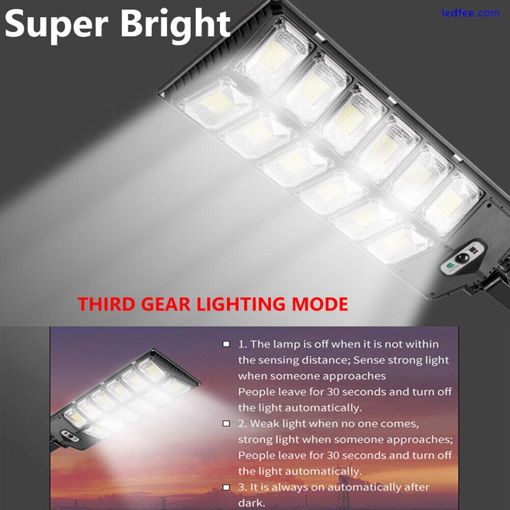 Solar Street Light Motion Sensor Commercial Outdoor Dusk To Dawn Huge Road Lamps 3 