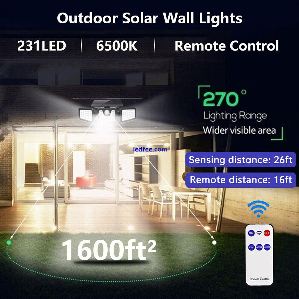 231 LED Solar Lights Outdoor Waterproof Motion Sensor Street Light Garden Fence 2 