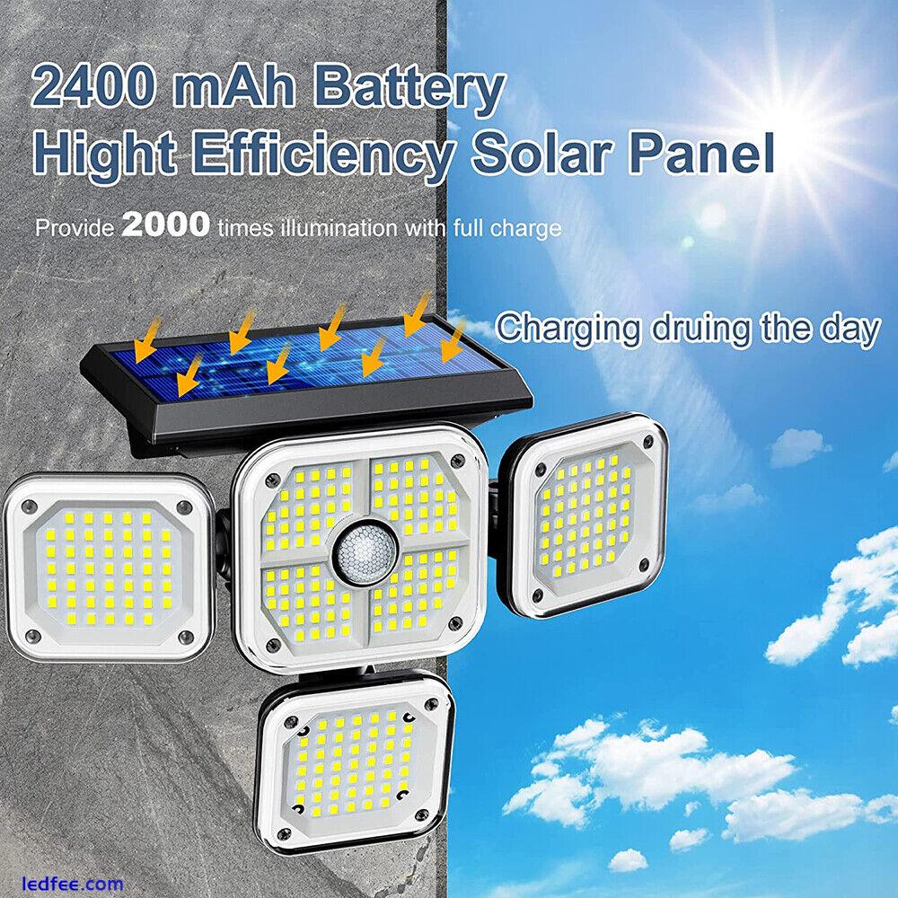 231 LED Solar Lights Outdoor Waterproof Motion Sensor Street Light Garden Fence 5 
