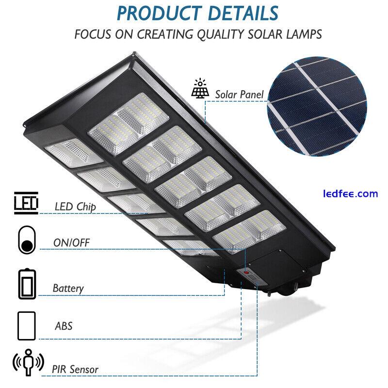 LED Solar Power Street Light Motion Sensor Outdoor Security Dusk to Dawn Garden 1 