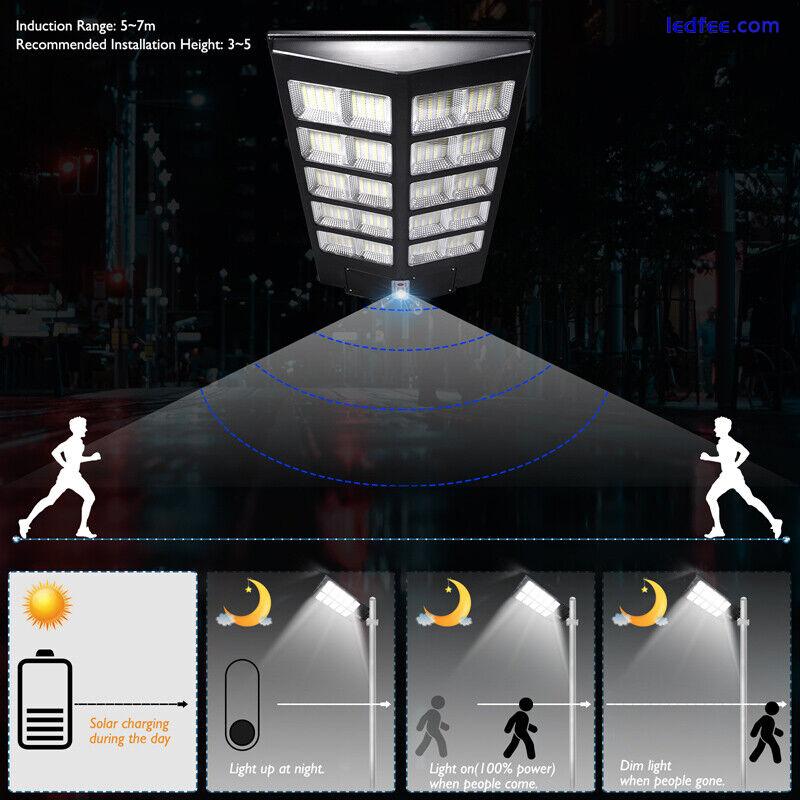 LED Solar Power Street Light Motion Sensor Outdoor Security Dusk to Dawn Garden 2 