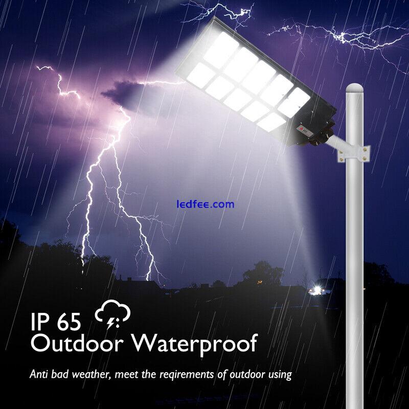 LED Solar Power Street Light Motion Sensor Outdoor Security Dusk to Dawn Garden 0 