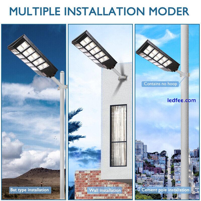 LED Solar Power Street Light Motion Sensor Outdoor Security Dusk to Dawn Garden 4 