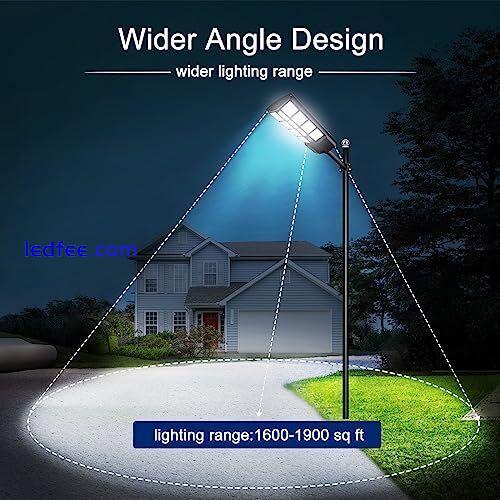  Solar Street Lights Outdoor: Dusk to Dawn Solar Parking Lot Lights with 1000W 3 