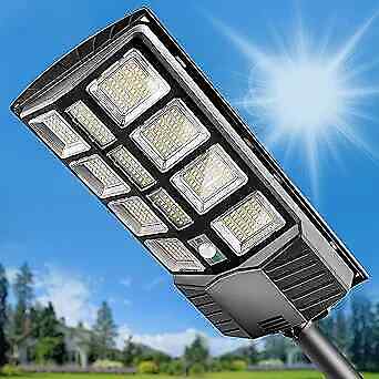  Solar Street Lights Outdoor: Dusk to Dawn Solar Parking Lot Lights with 1000W 0 