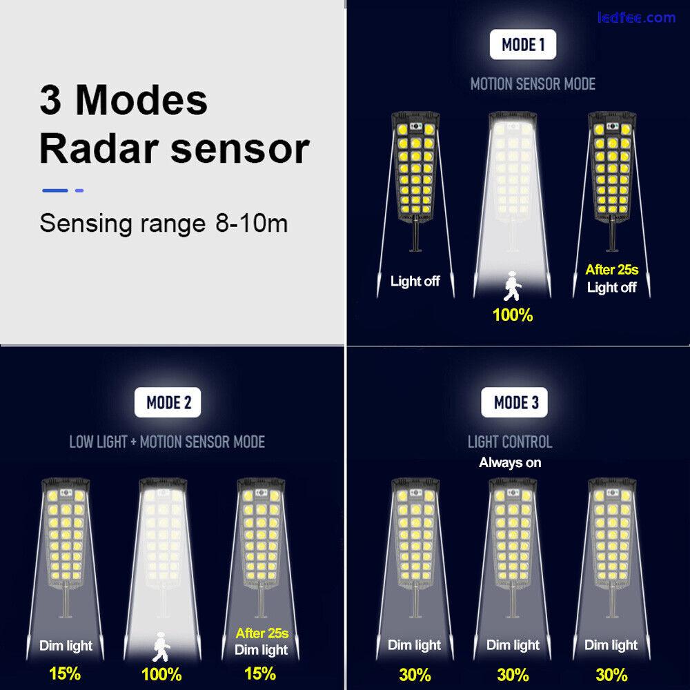 Outdoor Solar Street Light Motion Sensor Lamp Commercial Dusk to Dawn Road Lamp 2 