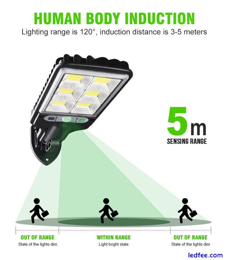 Outdoor Solar Wall Light LED Motion Sensor Bright Flood Street Lamp 3 Modes 0 