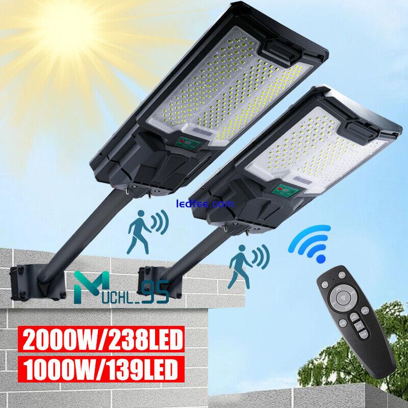 Commercial LED Solar Street Light Flood Lamp Outdoor Area Dusk To Dawn Wall Lamp 0 