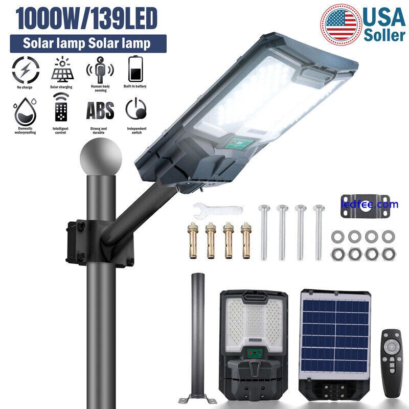 Commercial LED Solar Street Light Flood Lamp Outdoor Area Dusk To Dawn Wall Lamp 4 